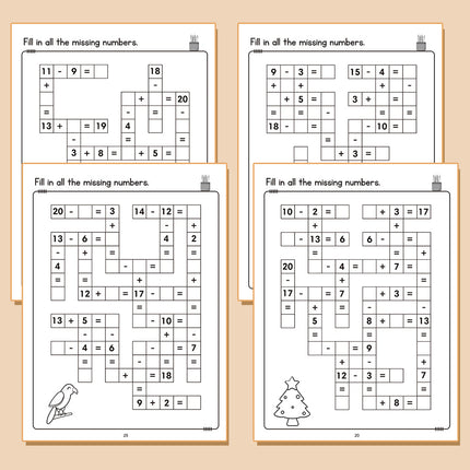 32 Bladsye A4 Basiese Tel Kundige Leer Oefenboek