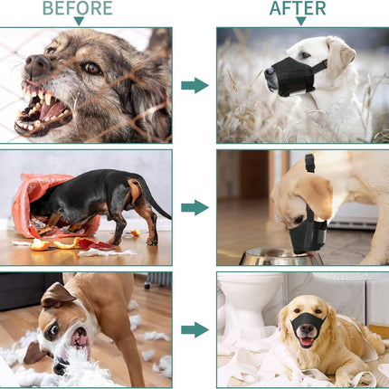 Dog Muzzle For Large Medium Small Dogs Mesh Muzzle For Dog To Prevent Biting Chewing Licking Eating Soft Dog Muzzle With Front Opening Design For Drinking Panting