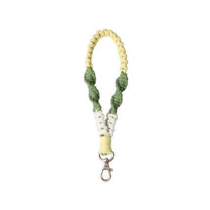 Creative Color Cotton String Woven Keychain Simple Cute Girl Style