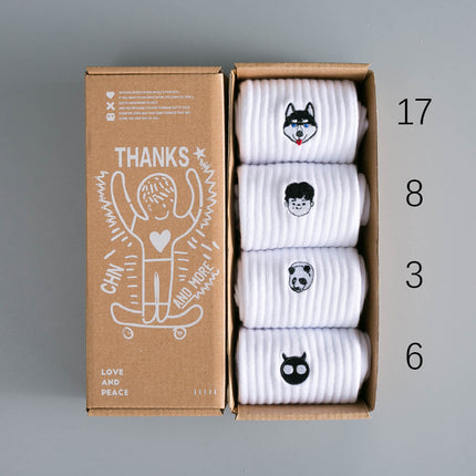 Men's Fashionable Cotton Mid-calf Sweat-absorbing And Anti-odor Socks