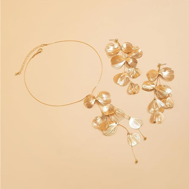 Goue Blaar Choker-halsnoer vir Vroue, Nuwerwetse Boho Swart Ginkgoblare Lang Tossel-halsnoer, Estetiese Strandpartytjie Juweliersware Toebehore Geskenke