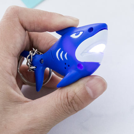 Shark LED Light And Sound Keychain Birthday Gift Couple Phone Pendant