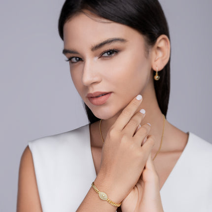 Gestel Met Topgehalte Moissanite, Is Hierdie Luukse En Modieuse Lig Luukse Tendens Juweliersware Silwer Armband S925 Silwer-verguld Met Goud