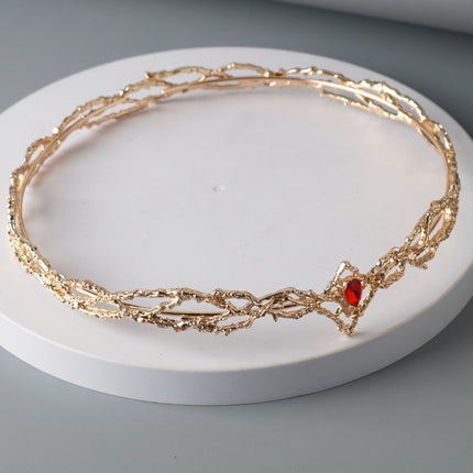 Gem Crystal Crown Hair Clasp Ladies