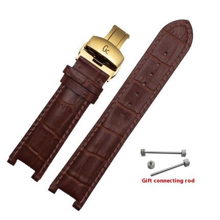 Simple Home Butterfly Clasp Cowhide Watch Strap