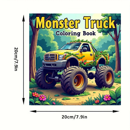 Monsters Trucks 28 Bladsye Kleurboek Kleurboek Vir Volwasse Stresvermindering Kleurboek Valentynsdag Geskenk, Verjaarsdagpartytjie Geskenk, Tekenbenodighede, Kersfeesgeskenk, Terug Skool Toe Benodighede