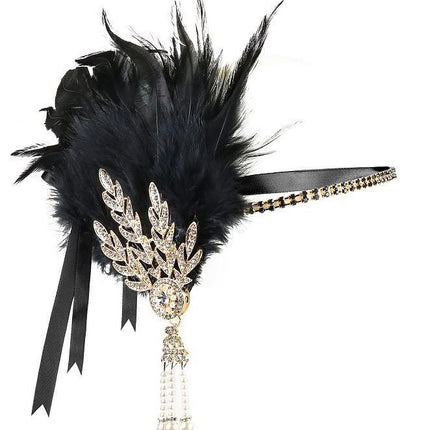 Masquerade Feather Headpiece Cross-Border Vintage Hair Band In European And American Style