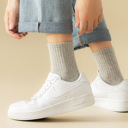 Middle Tube Pure Cotton Breathable Sweat Absorbing Schnauzer Embroidered Cute Cartoon Socks