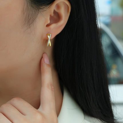Dance Of The Dream - Premium Moissanite Luxury Fashion Light Luxury Jewelry Silver Stud Earrings S925 Silver Electroplated Gold