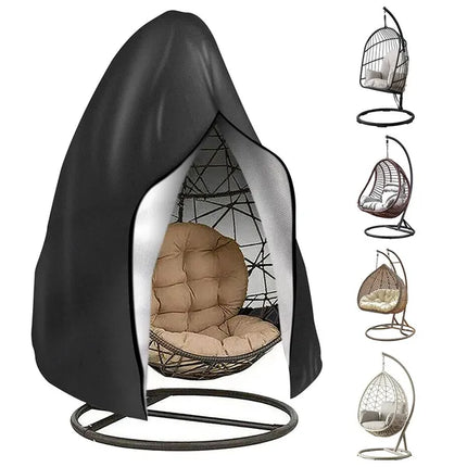 Swaardiens 420D Buitenmeubelbedekking Vir Patio, Tuin En Balkon - Swart Polyestermengsel Met Knoopsluiting, Pas 210 X 140 X 80 Cm, Buitenmeubelbedekking|