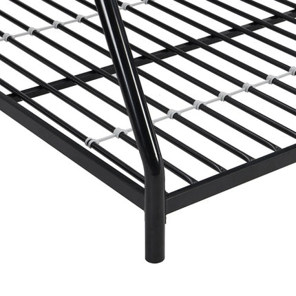 METAAL-DUBBELBED-ENKELBED SWART