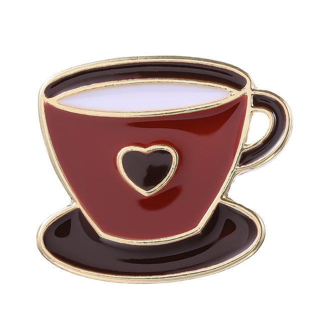 Brosje Koffiemaker Koffiebeker Herdenkingskenteken Geskenk Metaal