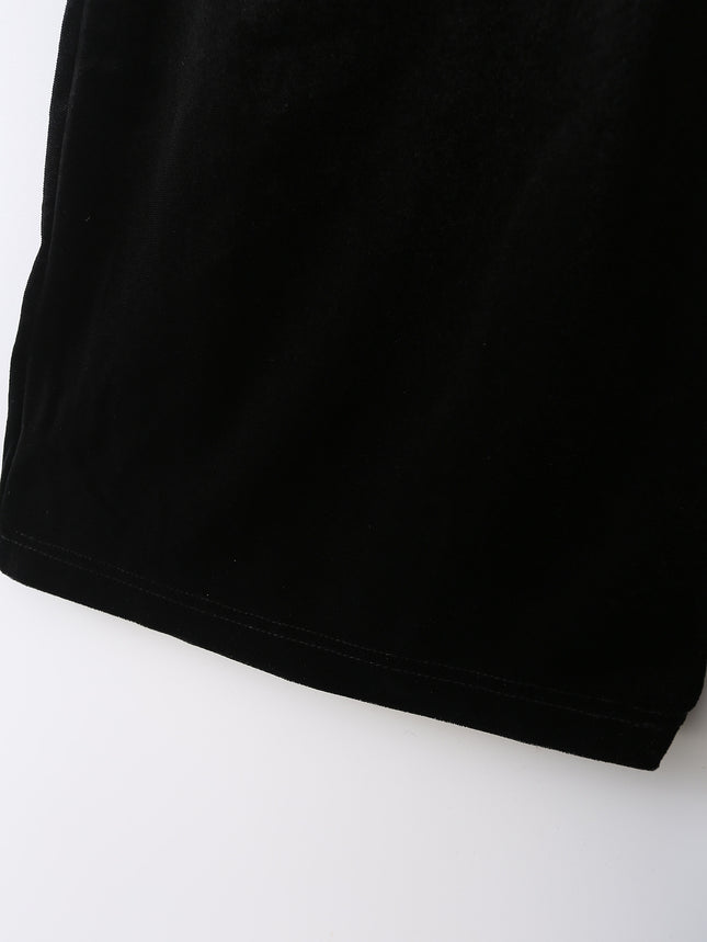 Women's Slim Fitting Velvet Hooded Jumpsuit