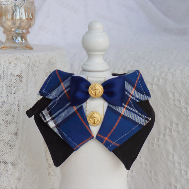 Pet Cat Dog British Academy Style Bib Tie