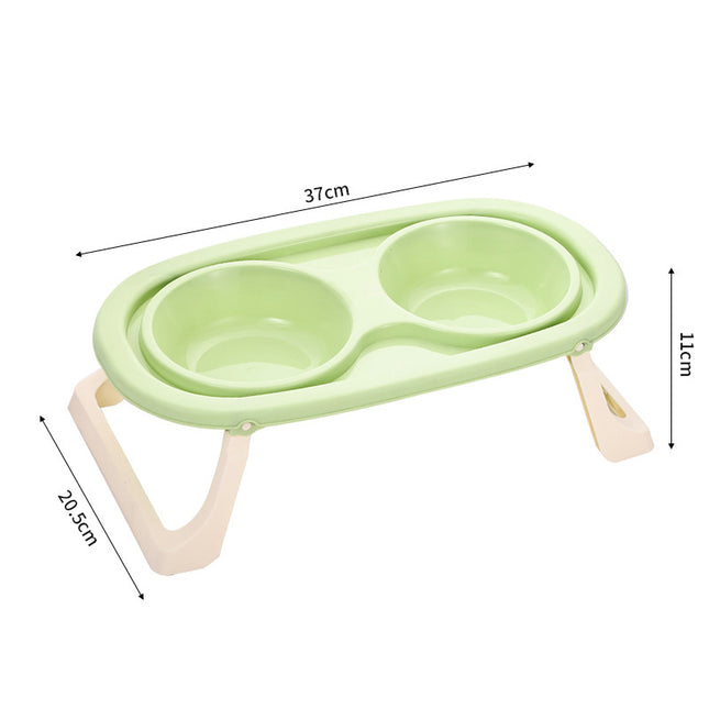 Foldable Plastic Stainless Steel Bowl For Pet Food Basin