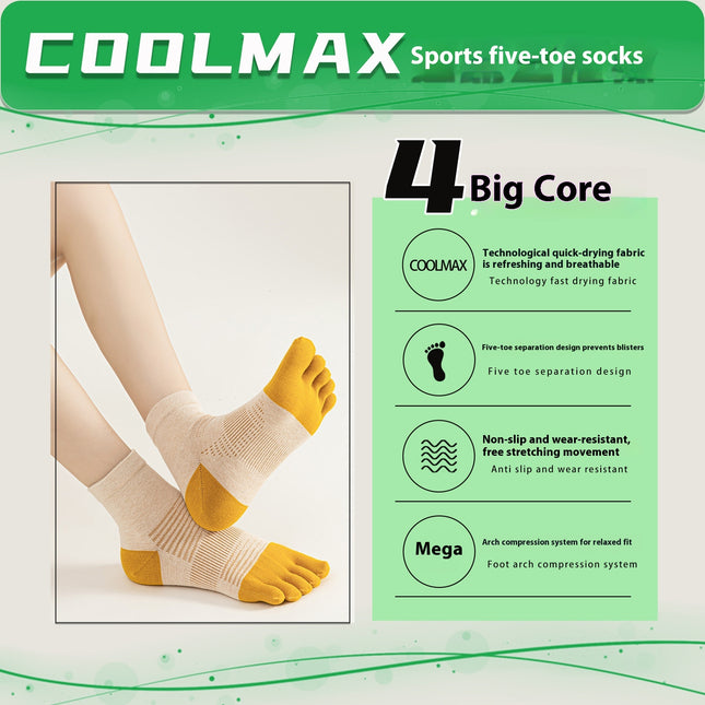 Professional Running Sports Yoga 200N Breathable Quick-drying Short Tube Toe Socks