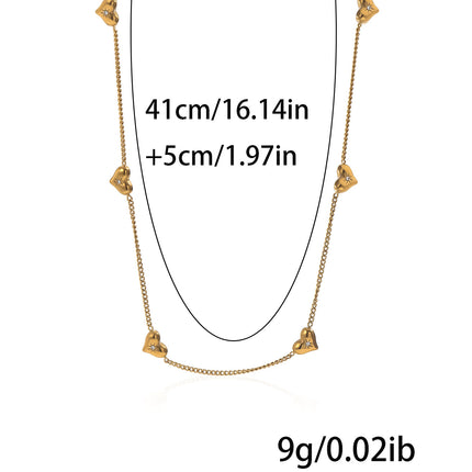 Lxalry 18K Gold-Plated Heart Necklace  Stainless Steel Hypoallergenic Jewelry, Tarnish Free Minimalist Gift For Women, Wife Mom Girlfriend  Valentine S Day  Anniversary Everyday Elegance