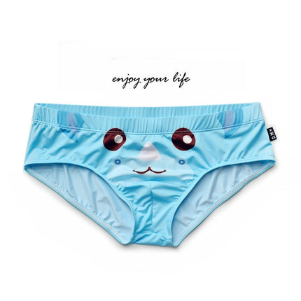 Low Waist Thin Polyester Breathable Cartoon Animal Printed Briefs