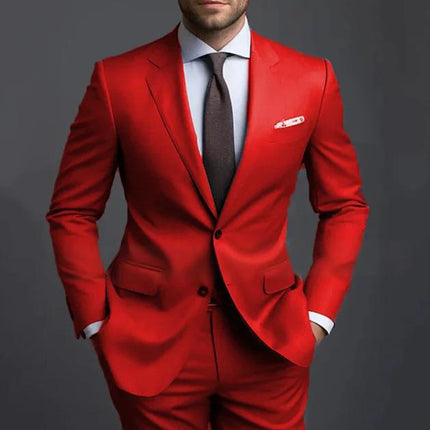 Business Casual Men's Fashion Suit Two-piece Suit