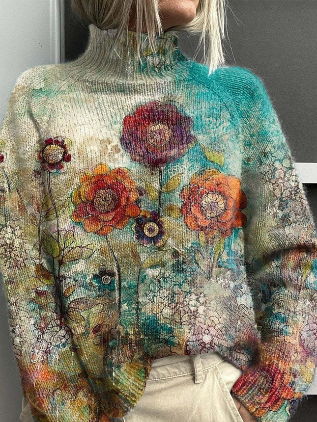 Christmas Abstract Printing Casual Cloak Coat Cardigan Sweater