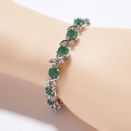 Vroue Se Rondvormige Sirkoon-Ingelegde Armband