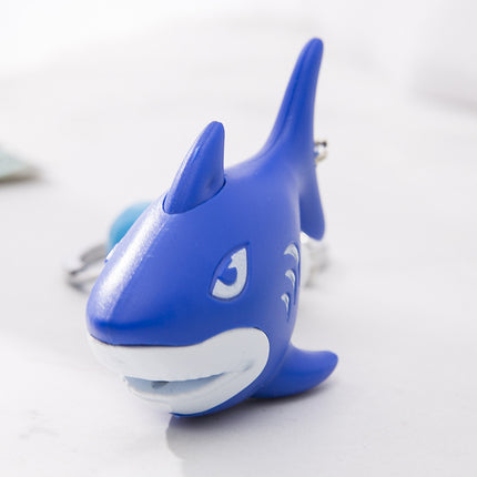 Shark LED Light And Sound Keychain Birthday Gift Couple Phone Pendant
