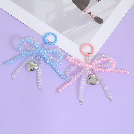 Kreatiewe Mode Kristal Dubbelboog Hanger Sleutelhanger