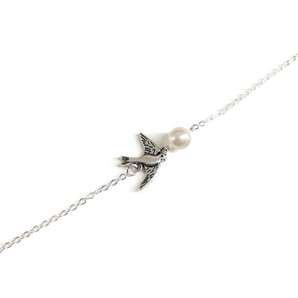 European And American New Fashion Ornament Peace Pigeon Anklet Pearl Foot Ornaments