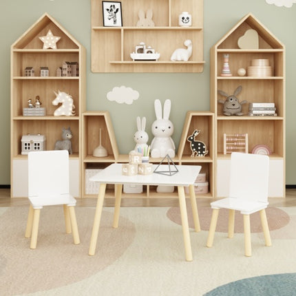 Hout Kindertafel En 2 Stoele Stel