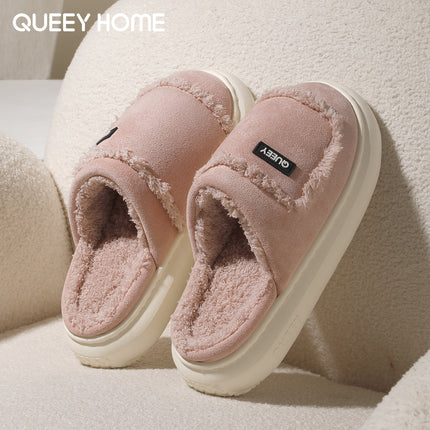 Vroue se Warm Glyvaste Suede Katoenpantoffels