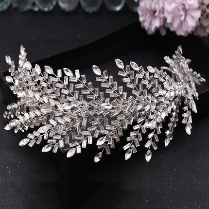 Kreatief-gevormde Strass Bruids Hoofbedekking Haarband Trourok Haarstyl Juweliersware
