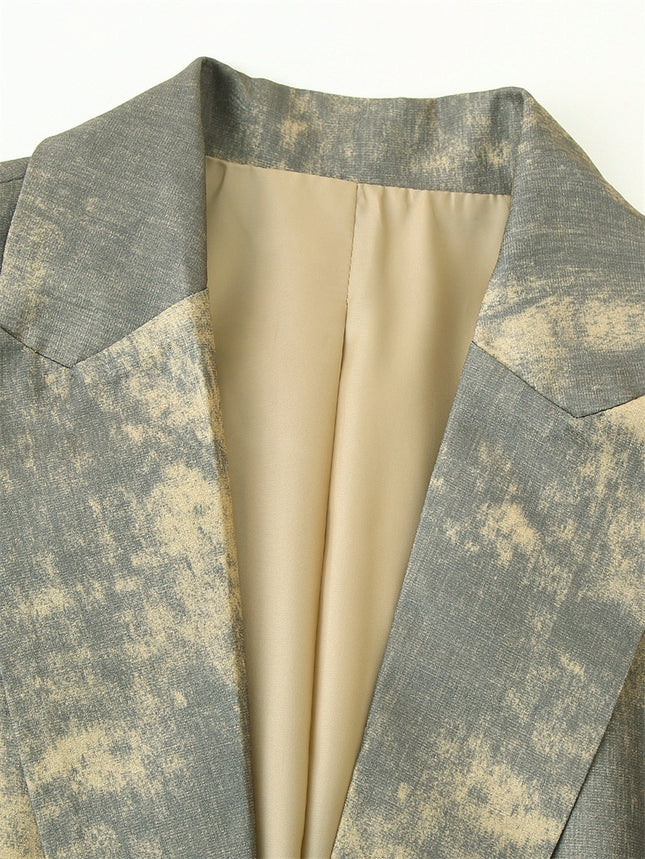 Simple Printed Minimalist Women's Suit Jacket