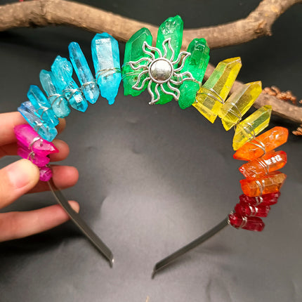 Natural Crystal Crown Hair Band