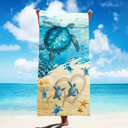 Kreatiewe Drukwerk Mikrovesel Strandsanddoek