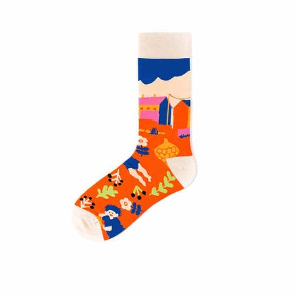 Pure Cotton Personality Ins Street Hip-hop Sports Long Socks