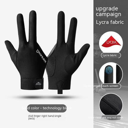New Indoor Billiard Gloves Non-slip Wear-resistant Breathable Three-finger Gloves Single Pack