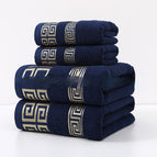 Donkerblou / 1 Handdoek En 1 Badhanddoek