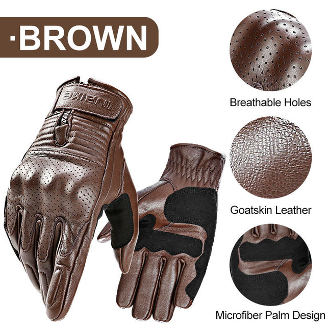 Vintage Hardshell SheepskinShockproof And Breathable  Gloves