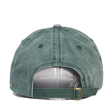 Hat Retro Washed Old Embroidered Peaked Cap