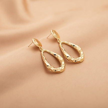 Hol Waterdruppel Hanger Goue Oorbelle Modieuse Styl