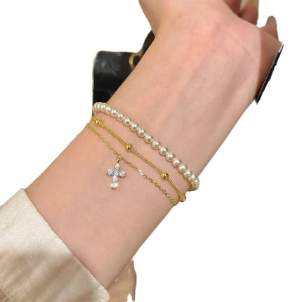 Vroue se Modieuse Dubbellaag Armband in Ou Styl