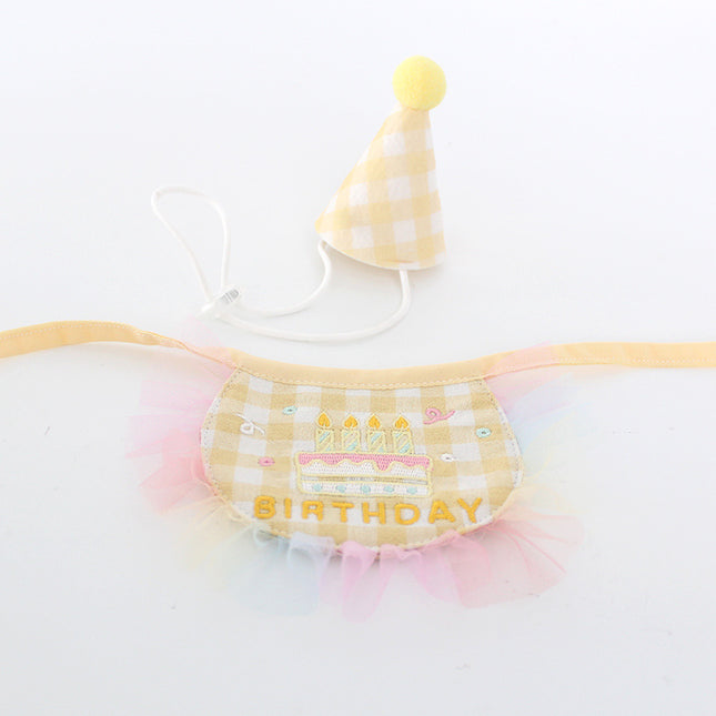 Dog Party Cake Bib Pet Birthday Saliva Towel