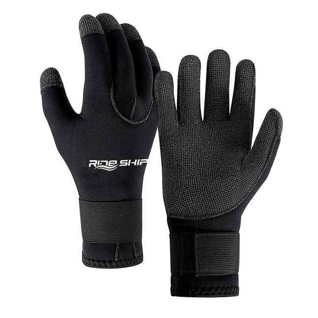 35MM Diving Mittens Wear-resistant Kevlar Titanium Coating Cold-proof Warm Non-slip Water Puncture-proof