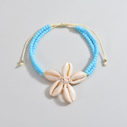 Boheemse Styl Natuurlike Skulp Enkelarmband Vir Vakansievoorkoms