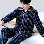 Navy Blue Vertical Stripes / L