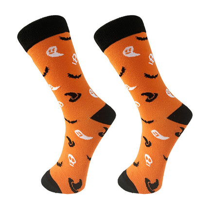Halloween Cartoon Men's Middle Socks