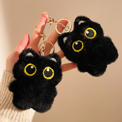Swart Kat Skooltassie Hanger Plaas Pop Sleutelhanger