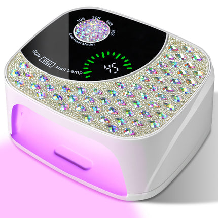 Professionele UV LED Naellamp vir Gelnasels, Koordlose Naellamp Herlaaibare Naeldroër vir Gelpolitoer, UV-uitsaaolig met 4 Tymer en Outomatiese Sensor, UV-liglamp vir Naelkuns in Salon of Tuis