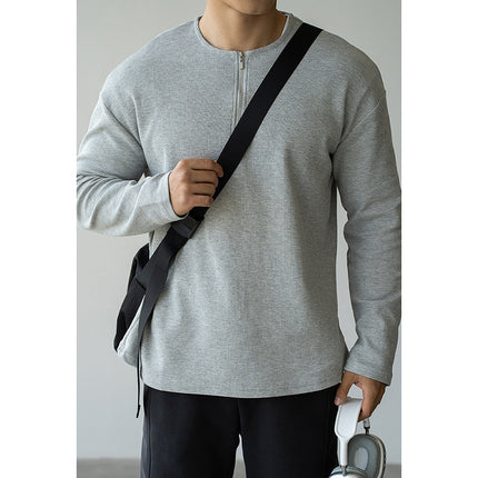 Spring Lapel T-shirt Solid Color Commute Loose Bottoming Shirt