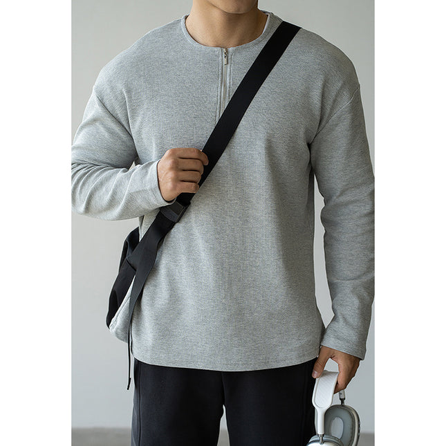 Spring Lapel T-shirt Solid Color Commute Loose Bottoming Shirt